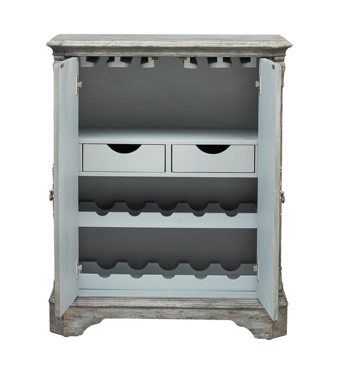 Wyatt Vintage Inspired 2 Door Wine Cabinet