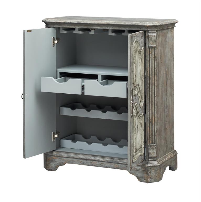 Wyatt Vintage Inspired 2 Door Wine Cabinet