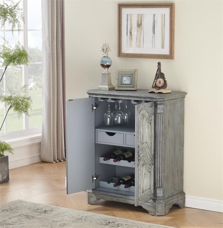 Wyatt Vintage Inspired 2 Door Wine Cabinet