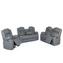 Raize - Power Living Room Set With Storage Console And Cup Holders