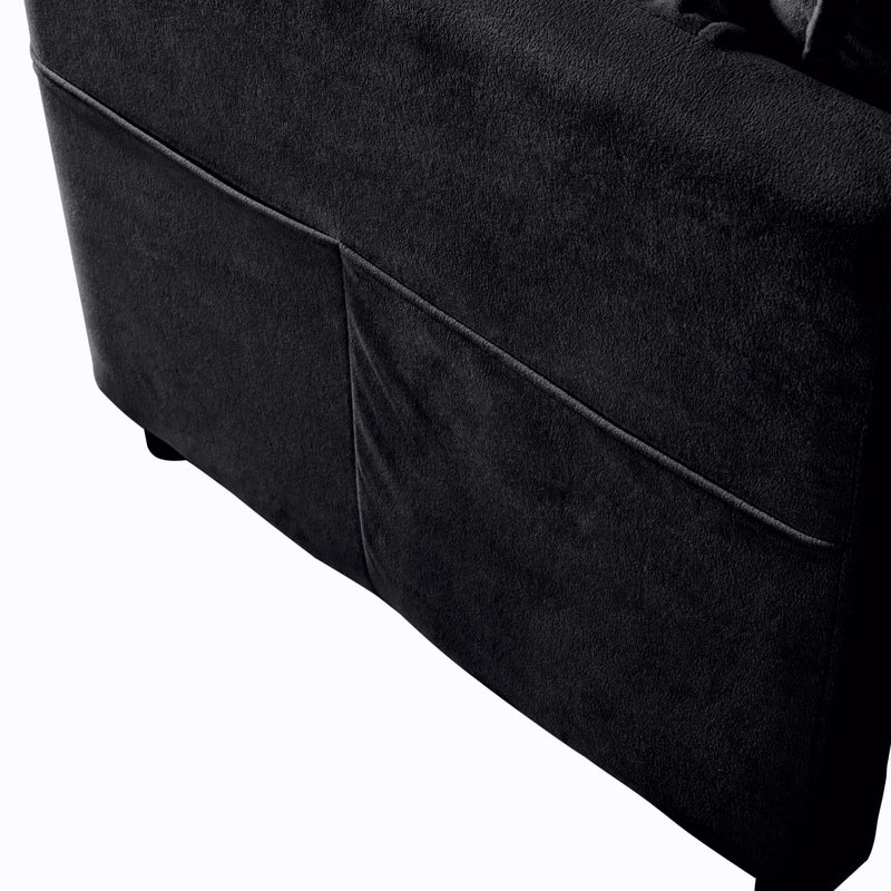 Modern Comfy Deep Seat Modular Sectional Sofa Cloud Couch With Ottoman