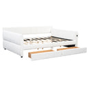 Upholstered Platform Bed With USB And 2 Drawers