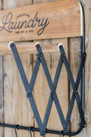 Laundry Rack With Accordion Design - Brown / Black - Black Brown