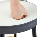 Upholstered Rotatable Bar Chair With Metal Legs For Dining Room