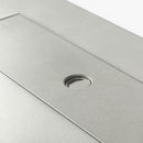 42" Propane Gas Fire Pit Table, 50000 Btu Rectangular Steel Fire Pit With Glass Wind Guard For Outside Patio Deck Garden Courtyard - Gray