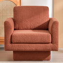 360° Modern Swivel Accent Chair Round Armchair, Thick Padded Single Lounge Sofa Upholstered Comfy