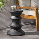 Side Table Modern Concrete Accent Piece - Black