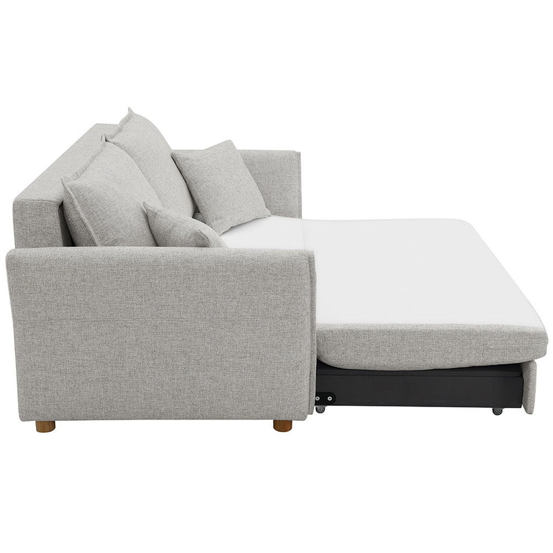 Oran - Sofa With Sleeper - Gray Chenille