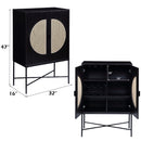 Colson - Wine Cabinet - Black Finish - Atlantic Fine Furniture Inc