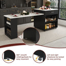 Expandable Kitchen Island With Power Outlet