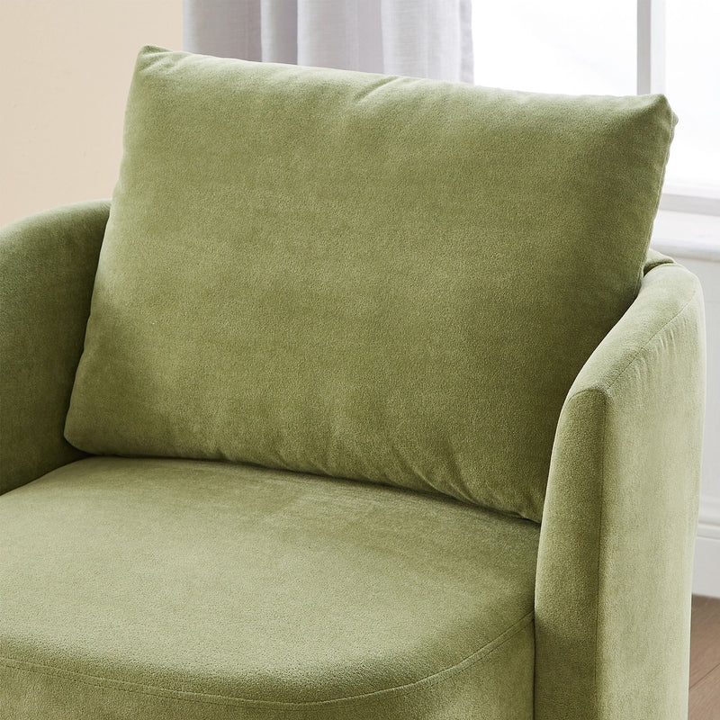 360° Modern Swivel Chair With Upholstered Curved Design