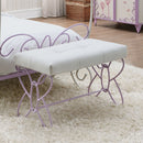 Priya II - Bench - White & Light Synthetic Leather Rple