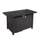Rectangle Fire Pit, Fuel Versatility - Black