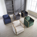 Corduroy Barrel Chair, 360 Degree Swivel