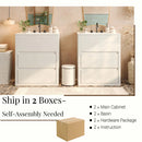 Double Sinks Bathroom Vanity Set With 2 Ceramic Basins