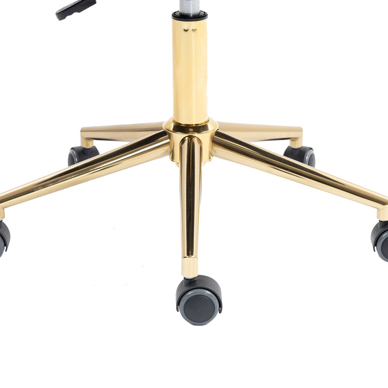 Modern Velvet Home Office Desk Chair With Adjustable Height And Swivel Wheels