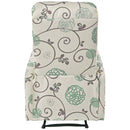 Modern Manual Recliner, Home Theater Chair With Adjustable Backrest For Living Room - Beige / Blue