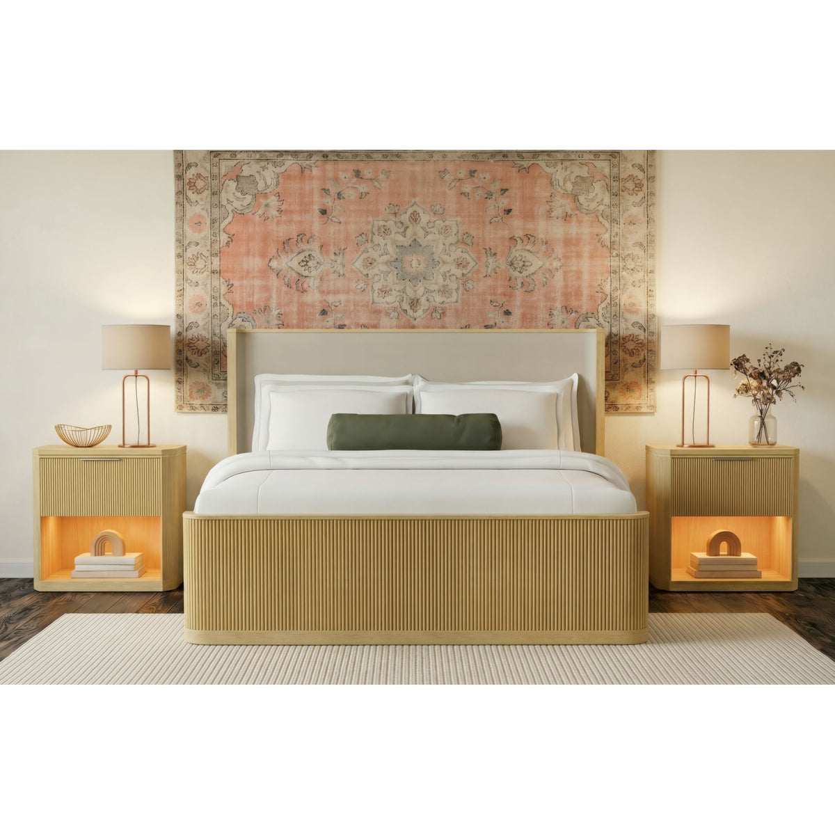 Sylvie Bedroom Set With Upholstered Bed in Dark Brown by Elements International, view 40