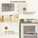 Farmhouse TV Stand With Solid Wood Gourd Shaped Legs For TVs Up To 70"