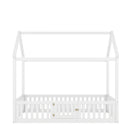 Wood House Bed With Fence And Door