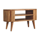Stripe Media Unit - Oak