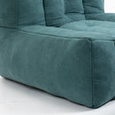 Modern Indoor Fluffy Bean Bag Chair With Memory Foam And Ottoman, Super Soft