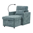 Multifunctional Chenille Recliner Sofa With Storage And Phone Bracket