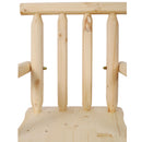 Rustic Bar Stool, Fir Wood Construction, Wide Armrest