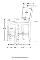 Dewey - Upholstered Counter Chair (Set of 2) - Walnut