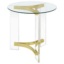 Janessa - Round Glass Top Acrylic Leg Table