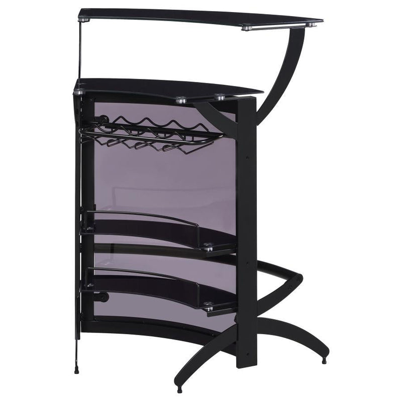 Dallas - 2-Shelf Curved Freestanding Home Bar Cabinet