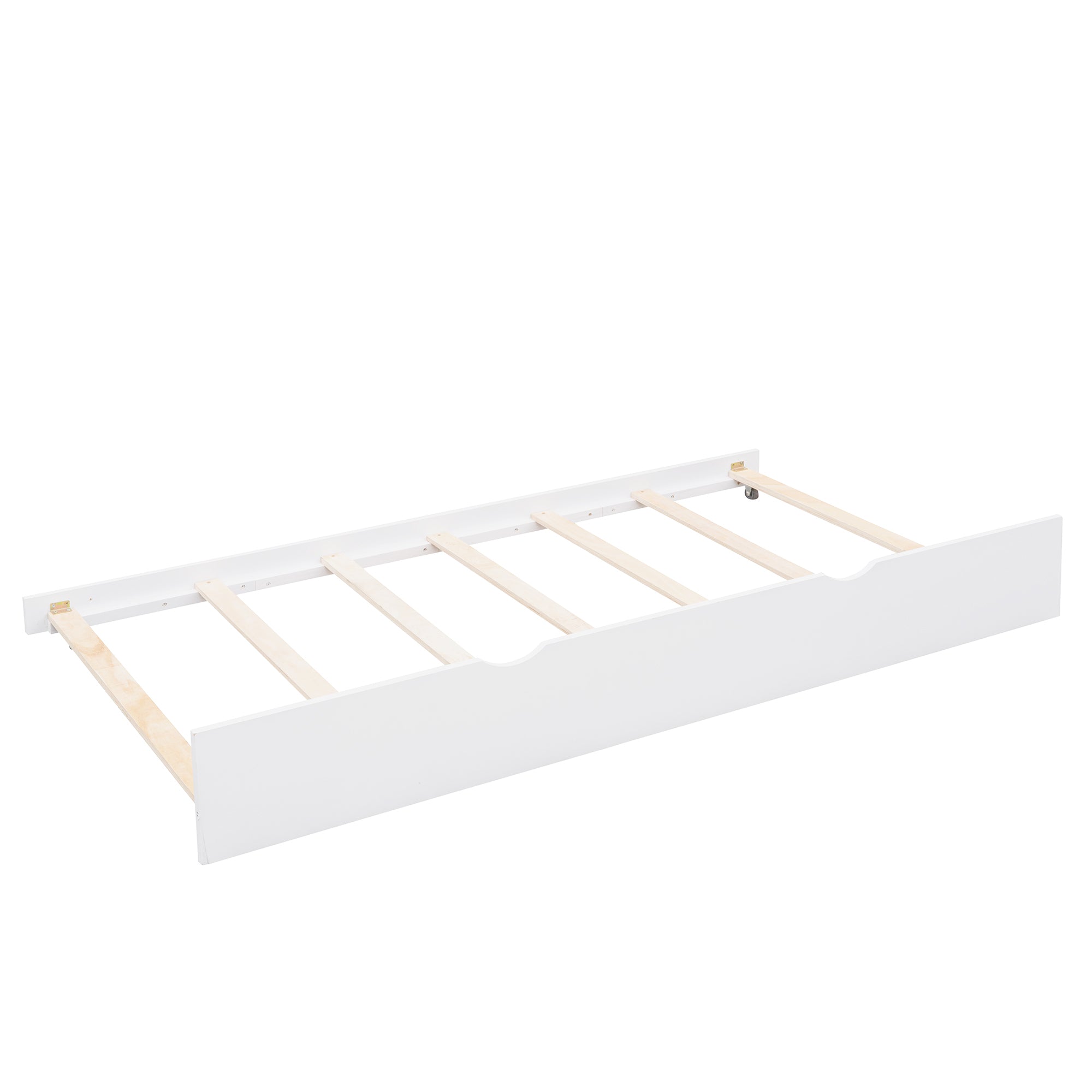 Twin Size Wooden House Bed With Twin Size Trundle, White - Atlantic Fine Furniture Melbourne FL
