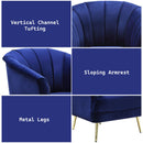 Eivor - Chair - Blue Velvet - Atlantic Fine Furniture Inc