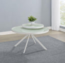 Briggs - Round Marble Printed Glass Top Coffee Table