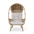 Outdoor Wicker Standing Basket Chair With Cushion