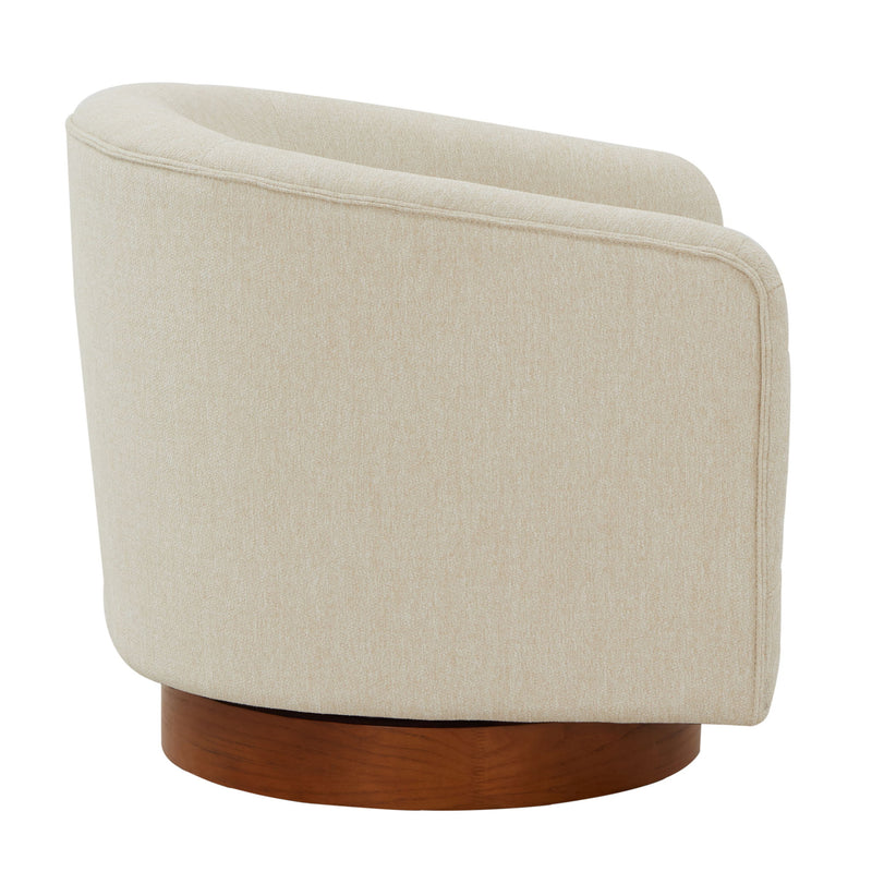 Miramar - Swivel Barrel Chair With Wooden Base