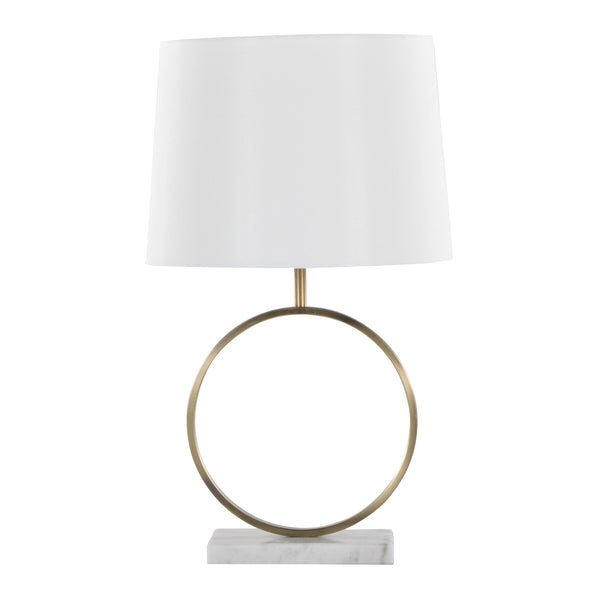 Moon - Contemporary Table Lamp - White / Gold