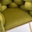 Luxury Modern Simple Leisure Velvet Single Sofa Chair Bedroom Lazy Person Household Dresser Stool Manicure Table Back Chair