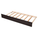 Twin Bed with Trundle, Platform Bed Frame with Headboard and Footboard, for Bedroom Small Living Space,No Box Spring Needed,Espresso(Old SKU:W50440557)