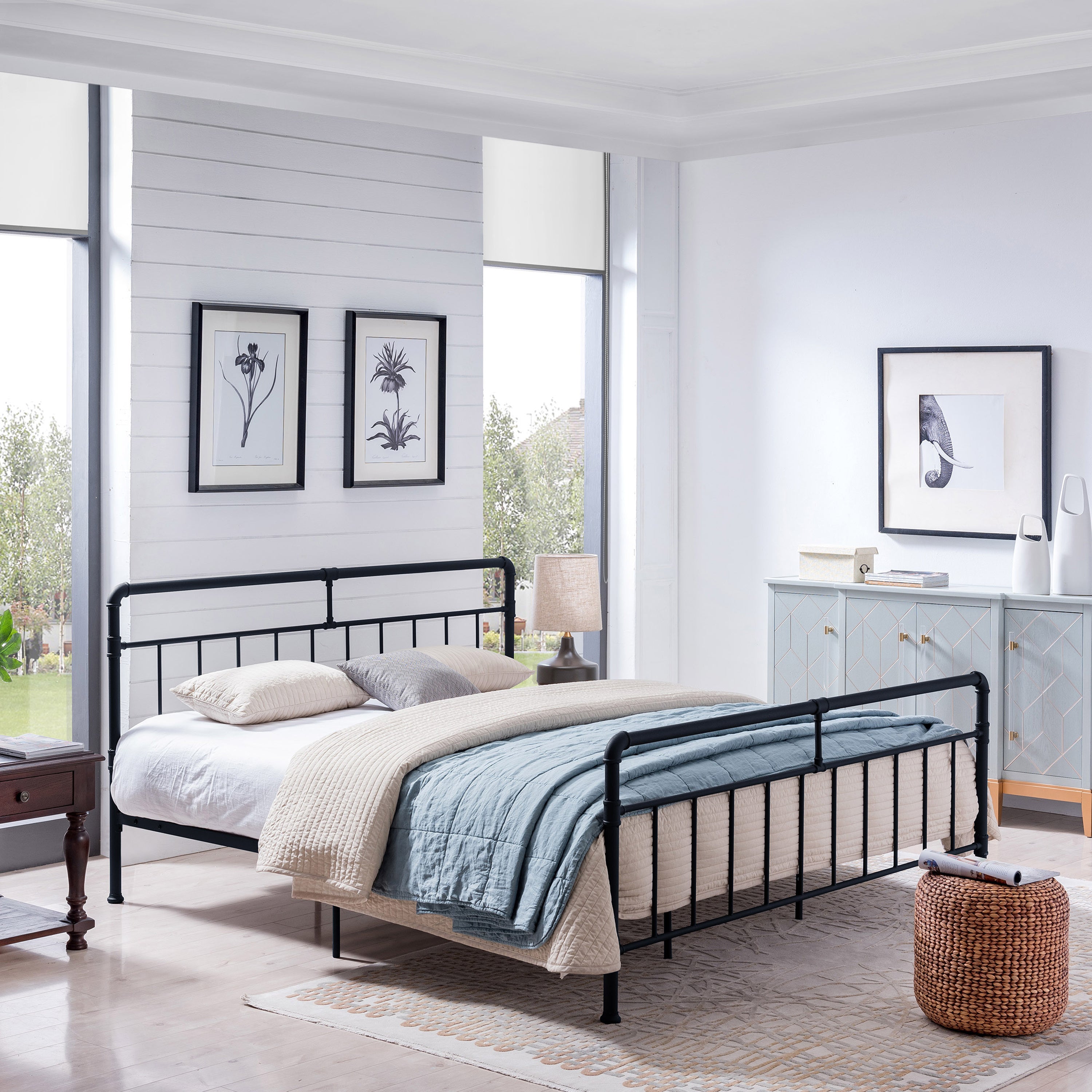 QUEEN SIZE METAL BED - Atlantic Fine Furniture Melbourne FL