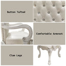 Dresden - Arm Chair (Set of 2) - Synthetic Leather & Bone White