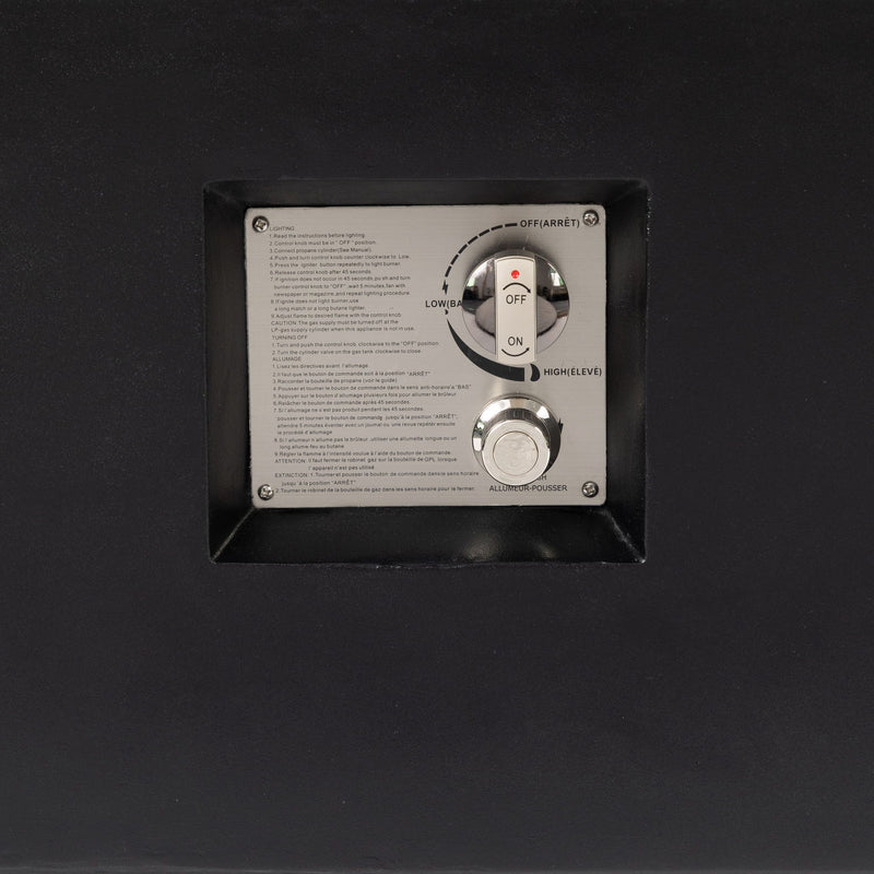 Propane / Natural Gas Fire Pit Table, 50,000 BTU - Charcoal