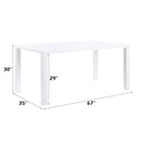 Pagan - High Gloss Dining Table - White