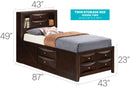 Marilla - Storage Bed With Bookcase Headboard