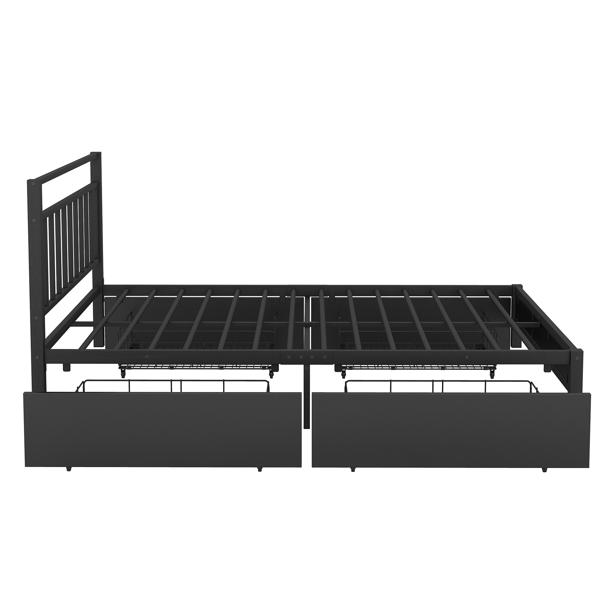 Queen Size Storage Platform Bed with 4 Drawers, Black - Atlantic Fine Furniture Melbourne FL