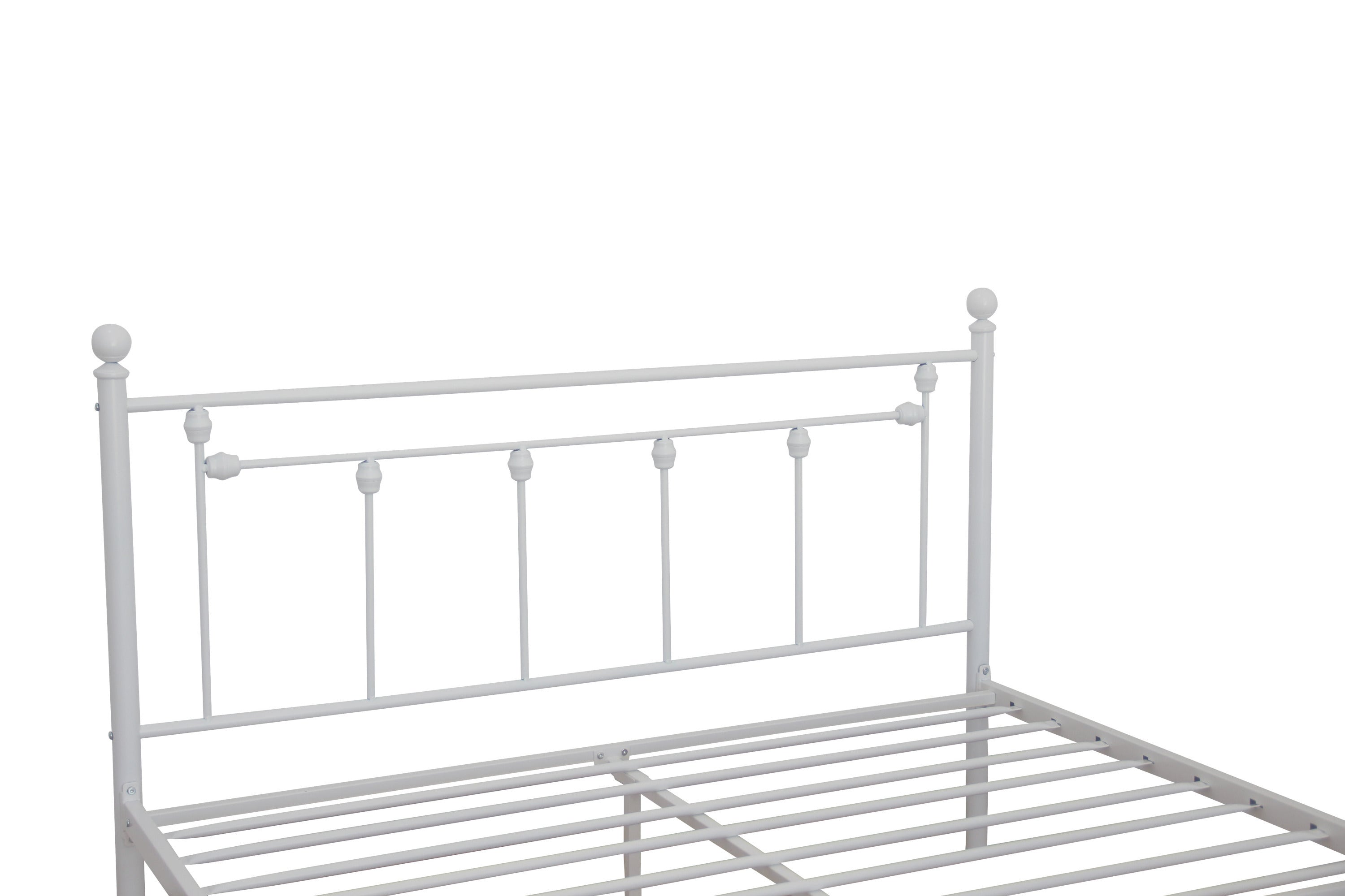 Queen Size Metal Bed Frame with Headboard and Footboard (White) - Atlantic Fine Furniture Melbourne FL