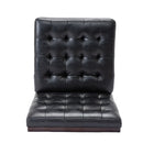 Contemporary Accent Chair With Tufted Waffle Stitch - Black