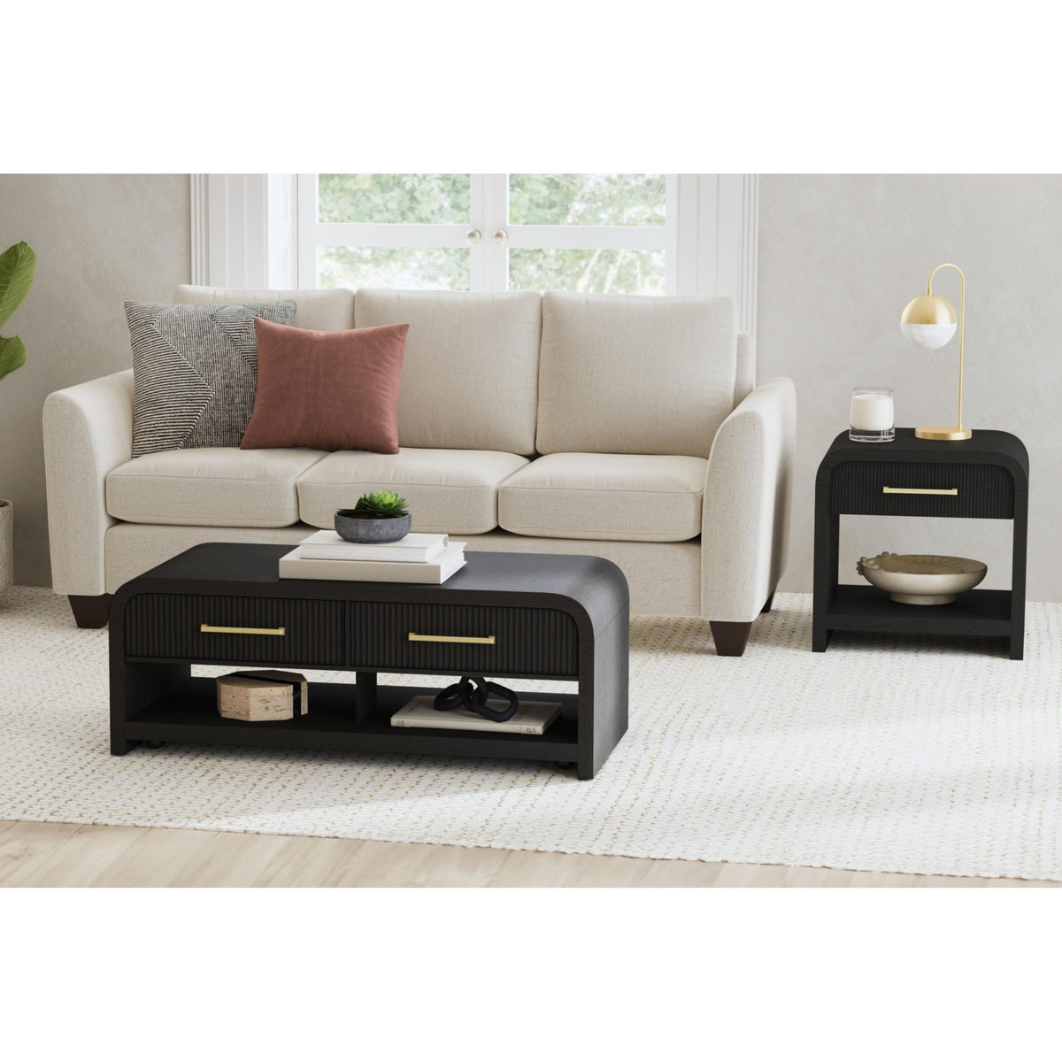 Ridgemont Coffee Table With Casters in Black by Elements International, view 12