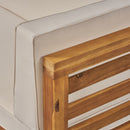 Outdoor Acacia Wood Patio Chair With Fabric Cushion