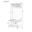 Hall Tree With 6 Hooks And Hinged Lid, Coat Hanger, Storage Bench, 3 In 1 Design